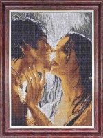 Влюбленые - Канва с нанесенным рисунком для вышивки крестом 31х39 см